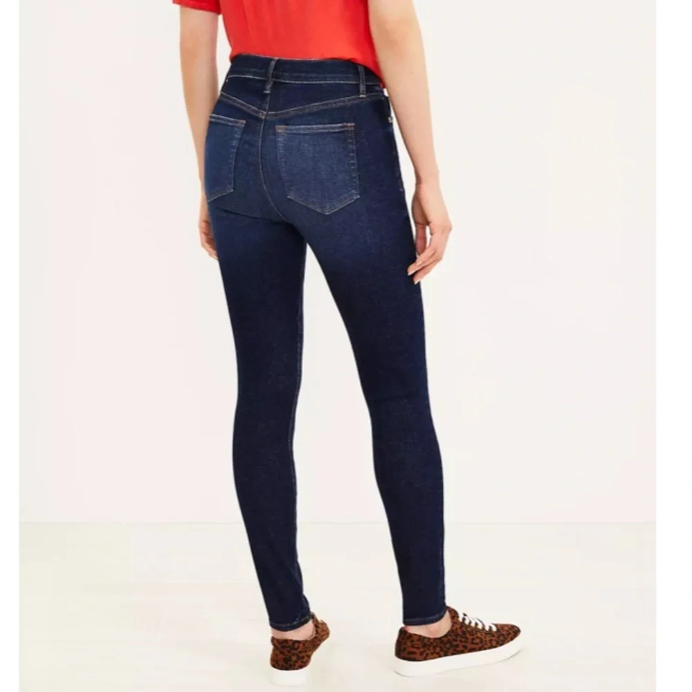 LOFT NWT Tall‎ High Waist Sculpt Jeggings In Dark Indigo Wash